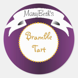 Paarse bramble tart taart taart label