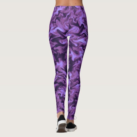 Paarse brand leggings (Achterkant)