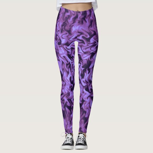 Paarse brand leggings (Voorkant)