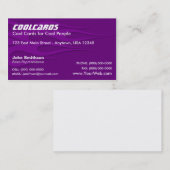 Paarse brandbluskaart visitekaartje (Voorkant / Achterkant)