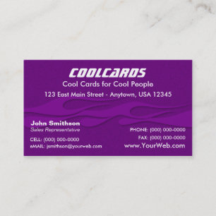 Paarse brandbluskaart visitekaartje