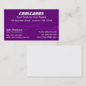 Paarse brandbluskaart visitekaartje (Voorkant / Achterkant)