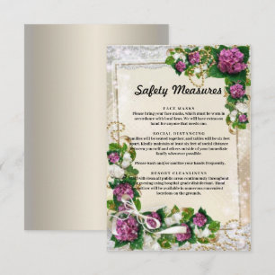 Paarse brandkranen en veiligheidsmaatregelen voor informatiekaartje