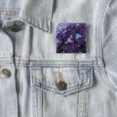 Paarse Braziliaanse Quartz Amethist Foto Vierkante Button 5,1 Cm (In situ)