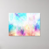 Paarse Breeze Abstract Pastel Waterverven Canvas Afdruk (Voorkant)
