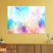 Paarse Breeze Abstract Pastel Waterverven Canvas Afdruk (Insitu (Woonkamer))