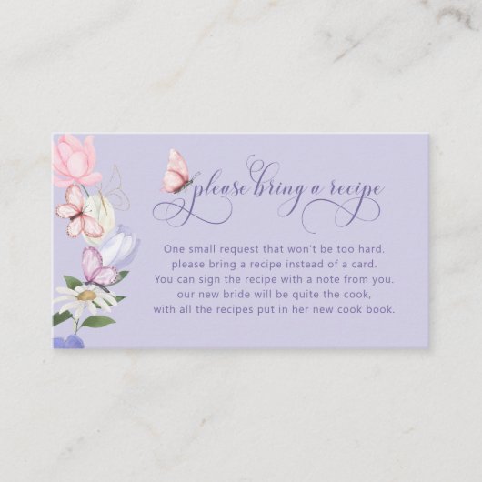 Paarse Breng een recept Kaart (Voorkant)