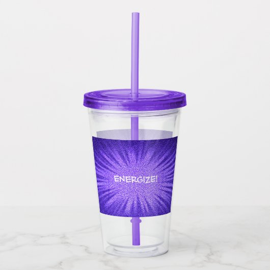 Paarse breuk! acryl drinkbeker (Voorkant)