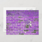 Paarse  Brick Wall textuur Briefkaart (Voorkant / Achterkant)