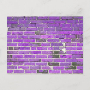 Paarse  Brick Wall textuur Briefkaart