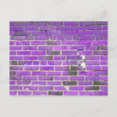 Paarse  Brick Wall textuur Briefkaart (Voorkant)