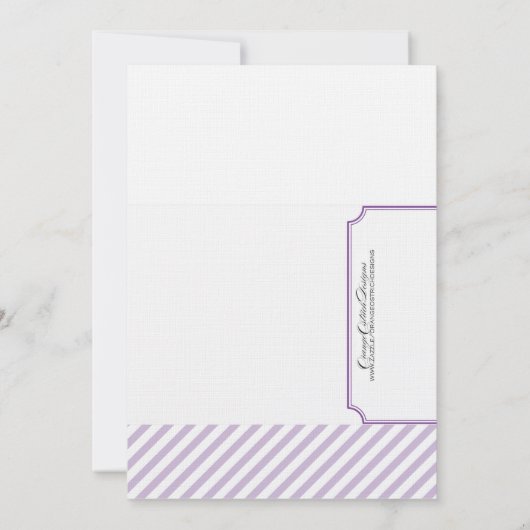 Paarse Bridal Shower Invitation - Tea Kaart (Achterkant)