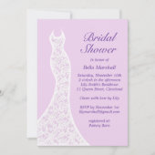  Paarse Bridal Shower-uitnodiging Kaart (Voorkant)