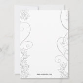 paarse Bridal Shower-uitnodiging Kaart (Achterkant)