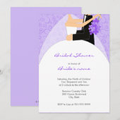 Paarse Bridal Shower-uitvindingen Kaart (Voorkant / Achterkant)