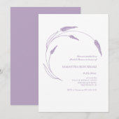 Paarse Bridal Shower-uitvindingen Kaart (Voorkant / Achterkant)