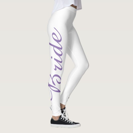 Paarse BRIDE-Leggings van de Cake Bridal Leggings (Rechts)
