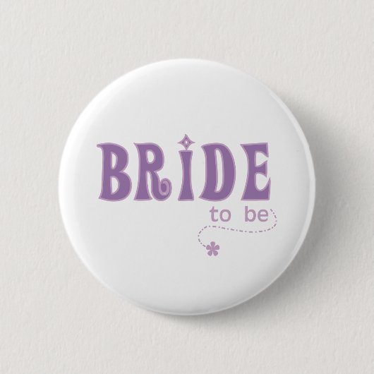 Paarse bride ronde button 5,7 cm (Voorkant)