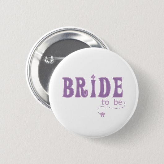 Paarse bride ronde button 5,7 cm (Voorkant /achterkant)