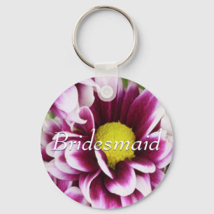 Paarse Bridesmaid Bouquet Sleutelhanger