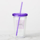 Paarse Bridesmaid Cup / Gepersonaliseerde naam Acryl Drinkbeker (Achterkant)