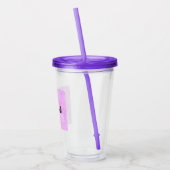 Paarse Bridesmaid Cup / Gepersonaliseerde naam Acryl Drinkbeker (Links)