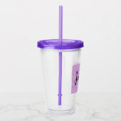 Paarse Bridesmaid Cup / Gepersonaliseerde naam Acryl Drinkbeker (Rechts)