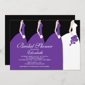 Paarse Bridesmaids Bridal Shower Kaart (Voorkant / Achterkant)