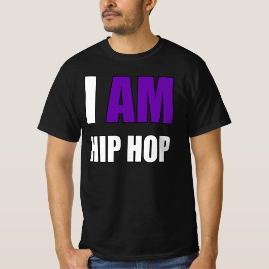 paarse BRIEF TOP "I AM HIP HOP" (Voorkant)