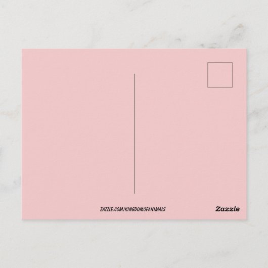 Paarse Briefkaart Unicorn & Butterflies (Achterkant)