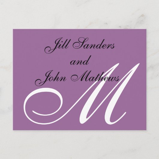 Paarse Briefkaarten voor het opslaan van de datuma (Voorkant)