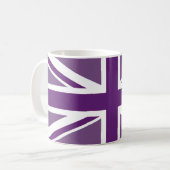 Paarse Britse vlag Jack Souvenir Koffiemok (Voorkant links)
