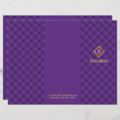 Paarse brochures met driekwart gouddiamant-monogra (Voorkant / Achterkant)