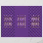 Paarse brochures met driekwart gouddiamant-monogra (Achterkant)