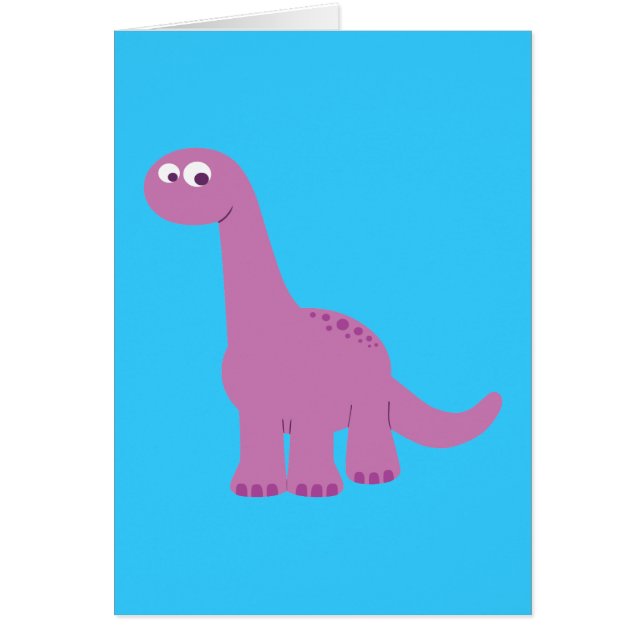 Paarse Brontosaurus Dinosaur (Voorkant)