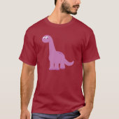 Paarse Brontosaurus Dinosaur T-shirt (Voorkant)