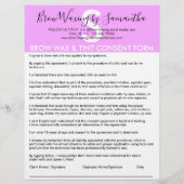 Paarse Brow Wax Tint Klant met toestemming Vrijste Flyer (Achterkant)