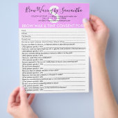 Paarse Brow Wax Tint Klant met toestemming Vrijste Flyer (Hand)