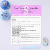 Paarse Brow Wax Tint Klant met toestemming Vrijste Flyer (Enkel)