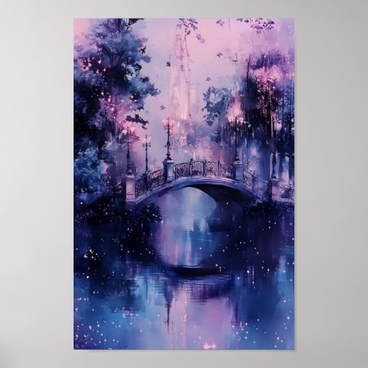 paarse brug poster (Voorkant)