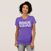 Paarse bruid squad Shirten voor vrijgezellenfeest T-shirt (Voorkant volledig)