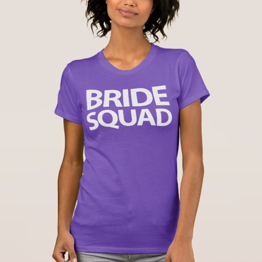 Paarse bruid squad Shirten voor vrijgezellenfeest T-shirt (Voorkant)