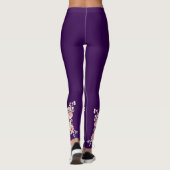Paarse bruidsbloem bruid & bruidsmeisjes leggings (Achterkant)