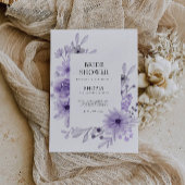 Paarse bruidsdouche uitnodiging