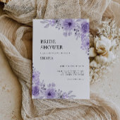 Paarse bruidsdouche uitnodiging
