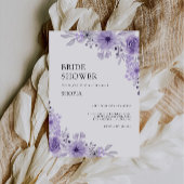 Paarse bruidsdouche uitnodiging