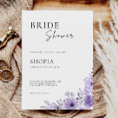 Paarse bruidsdouche uitnodiging