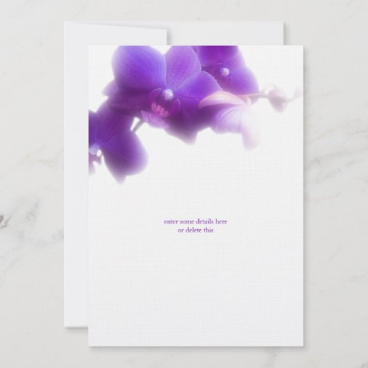 Paarse bruidsdouche uitnodiging (Achterkant)