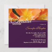 Paarse bruidsdouche uitnodiging (Voorkant)