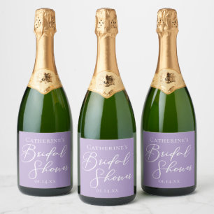 Paarse Bruidsfeest Borrel Persoonlijk Sparkling Wijnetiket